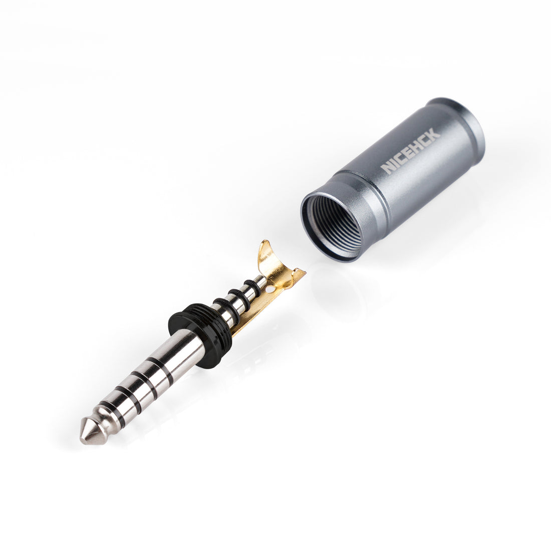 NICEHCK Platinum-Palladium Plated OFC 4.4mm Balanced Plug (Black Chuck) – DIY Headphone Cable Connector for Audiophile