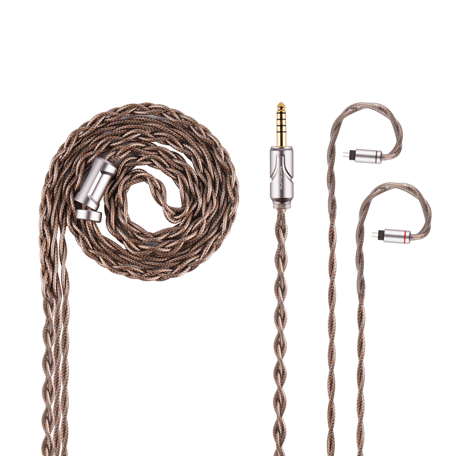 NICEHCK AceMeteor Premium IEM Cable – 8N Silver-Plated + 8N OCC Hybrid, 0.78mm 2Pin / 4.4mm Balanced Wire