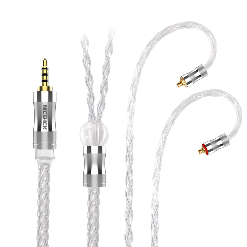 NICEHCK LitzPS Pro Earphone Cable, 4N 8 Core Sterling Silver,High Purity,0.78 2Pin/QDC 2Pin/MMCX/NX7 Detachable Metal Connector,2.5/3.5/4.4mm Metal NICEHCK LitzPS Pro Earphone Cable, 4N 8 Core Sterling Silver,High Purity,0.78 2Pin/QDC 2Pin/MMCX/NX7 Detachable Metal Connector,2.5/3.5/4.4mm Metal