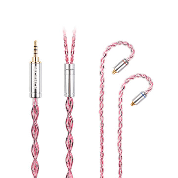 NiceHCK RubyCat IEM 케이블 인이어 이어폰 와이어 독일 구리 케이블 MMCX 2핀 Rinko Yume KATO Bravery Vocal tangzu fudu HOLA Zero CHU II MK4용