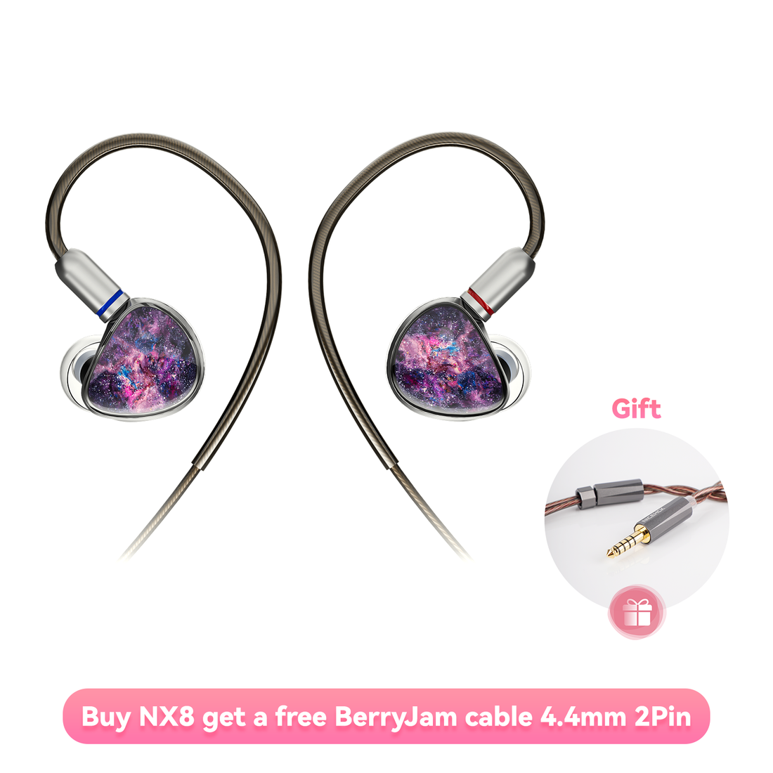 【Upcoming】NiceHCK NX8 In Ear Monitor with 1DD+6BA+1PZT 8-unit Hybrid Earphone IEM HiFi Wired Earbuds 2 Pin Detachable Cable Headset (Without Mic)