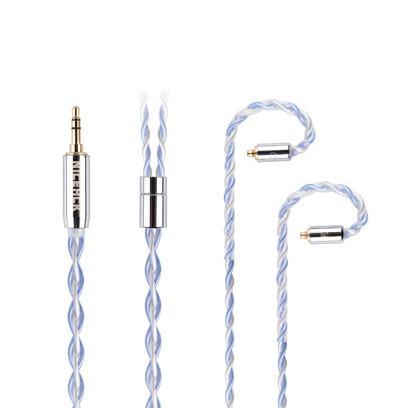 NiceHCK DualGod HiFi In Ear Monitor Earphone Cable Silver