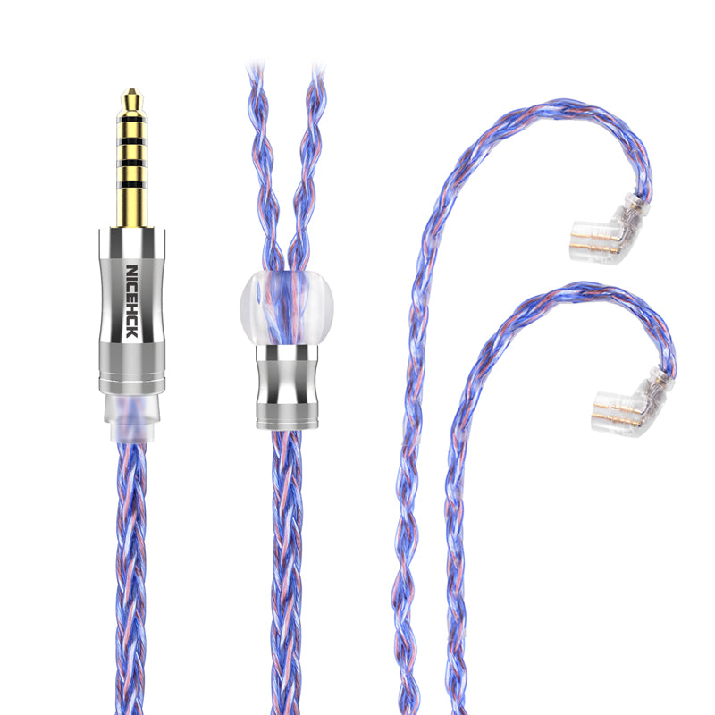 NICEHCK SpaceCloud Flagship Level 6N Silver Plated OCC+7N OCC Mixed Cable  3.5mm/2.5mm balanced/4.4mm balanced+MMCX/0.78mm 2Pin/qdc