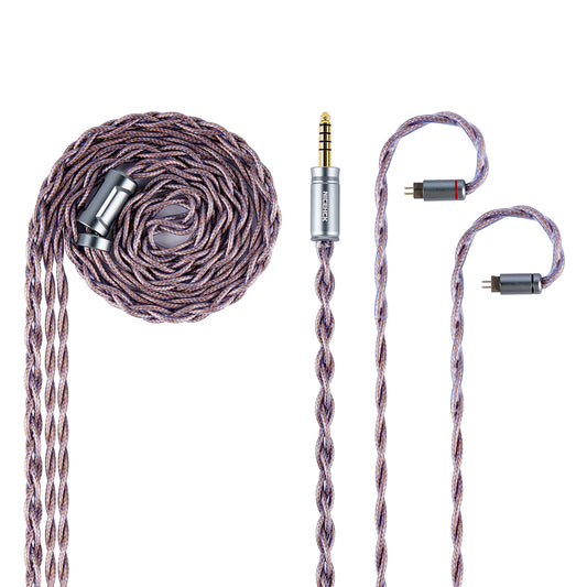 NICEHCK Acecomet 17.5AWG 8N IEM Cables with Silver Plated OFC 2Pin Connector Gold Plated OFC Plug