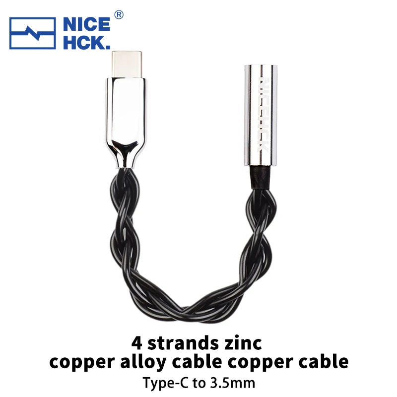 NICEHCK TC3 Metal Alloy Shell ALC5686/C100 HiFi Decoding Adapter Cable