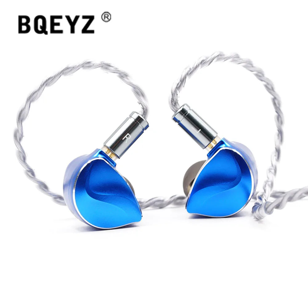 BQEYZ 겨울 울트라 유선 이어폰 이어 버드 모니터 1DD + 1BC 하이브리드 음악 이어폰, 3.5/4.4mm 2 in 1 스왑 가능 플러그 케이블 헤드셋