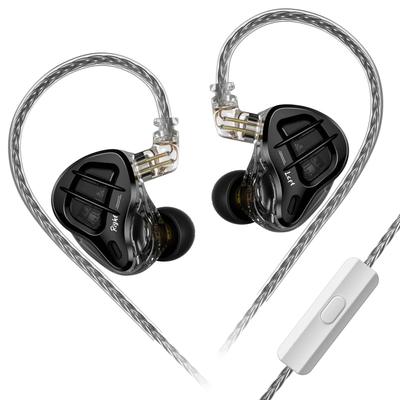 KZ ZAR HiFi 有線イヤホン インイヤーモニターイヤホン ハイブリッドテクノロジー 7BA+1DD IEM ヘッドセット マイク付き ベースフォンヘッドフォン