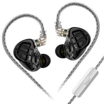 KZ ZAR HiFi 유선 이어폰 이어폰 모니터 이어 버드 하이브리드 기술 7BA + 1DD IEM 헤드셋 (마이크 포함) 저음 전화 헤드폰