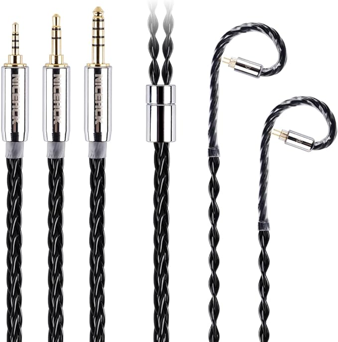 NICEHCK BlackCat Ultra Earphone Re-Cable, 8 Cores, Zinc Copper Alloy O